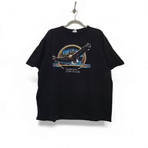 Vintage Eagle Black Hills Nature 80s Alore XXL Black Oversized Earth